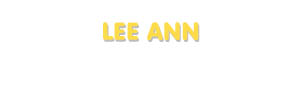 Der Vorname Lee Ann